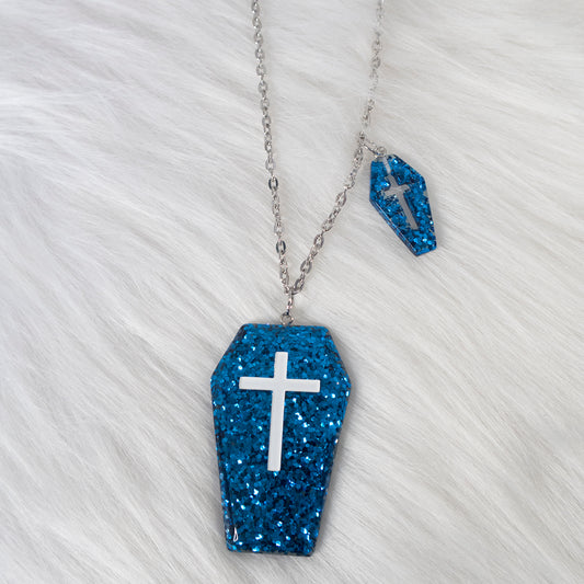 Blue Coffin necklace