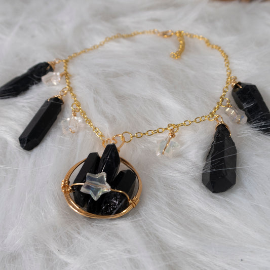 Black Crystal & Stars choker
