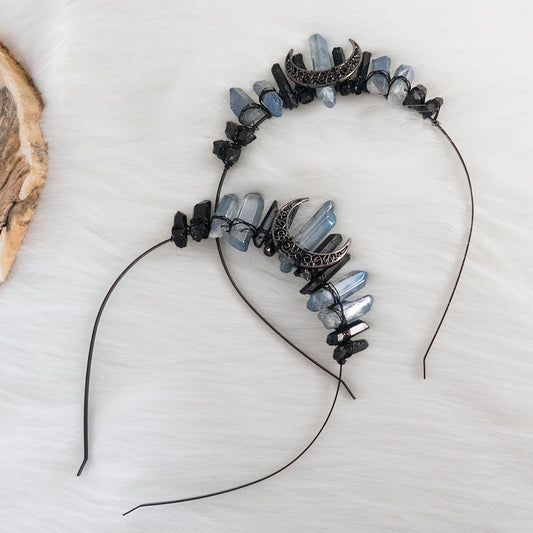 Black & Clear Quartz crown