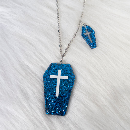 Blue Coffin necklace